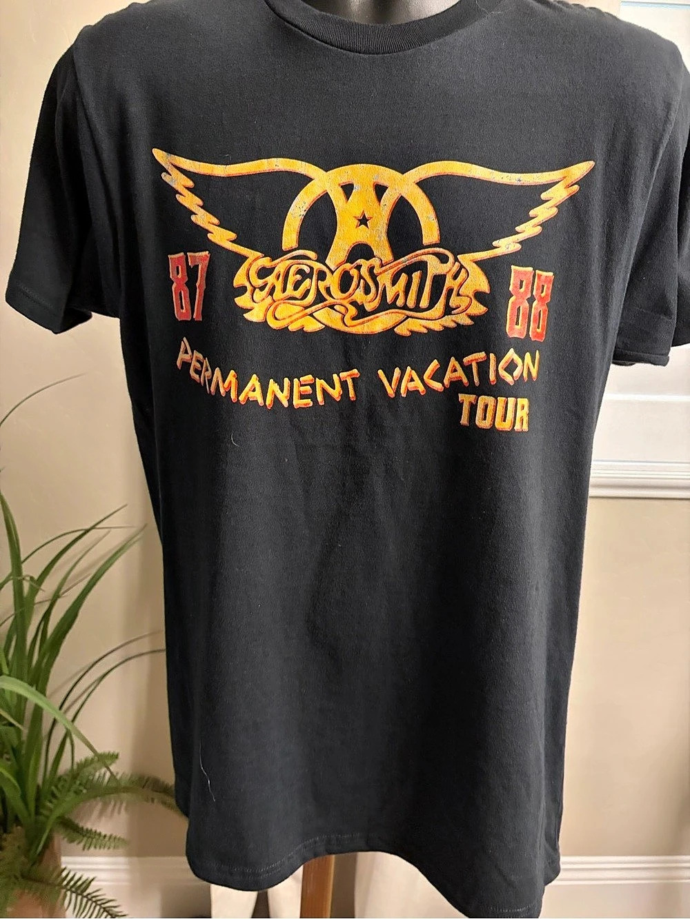 American Classics Aerosmith Permanent Vacation Tour 87-88 T-Shirt Black Medium